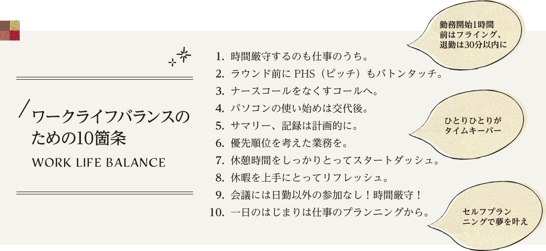 ワークライフバランスのための10箇条