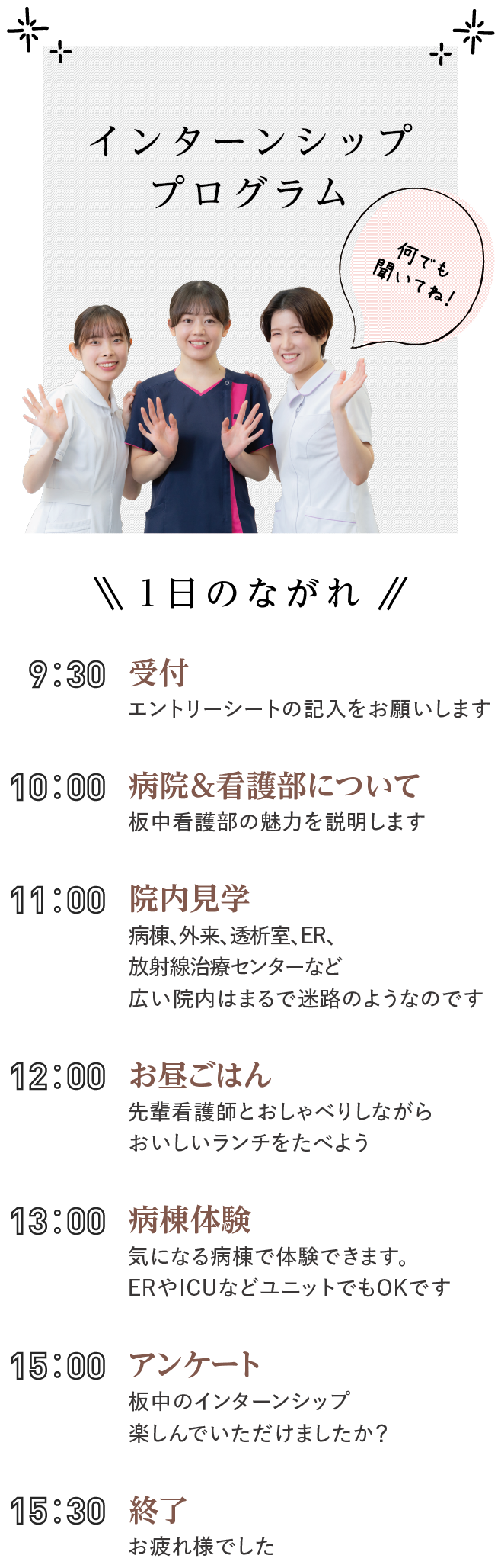 インターンシップのプログラム